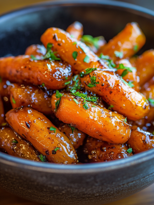 Honey Garlic Butter Roasted Carrots