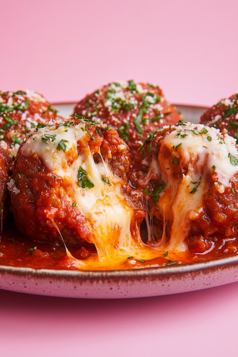 Mozzarella Stuffed Meatballs