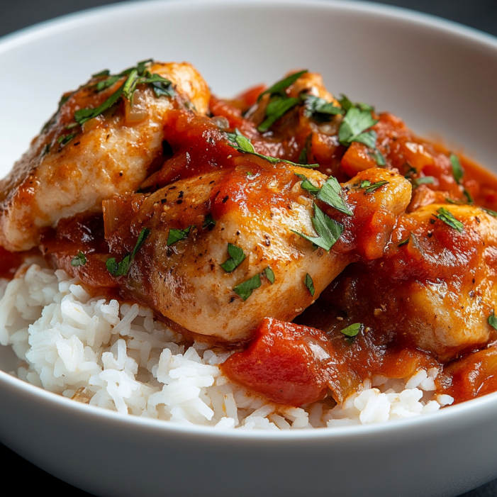 Smothered Chicken and Rice