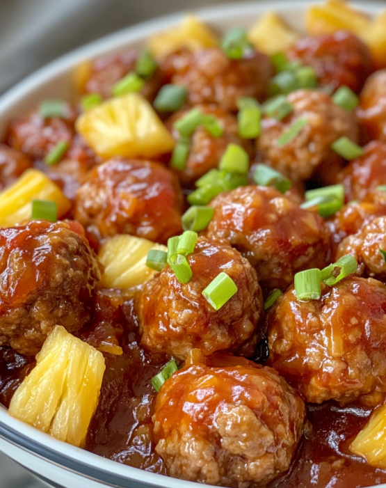 Slow Cooker Pineapple Barbecue Meatballs: A Sweet and Savory Delight