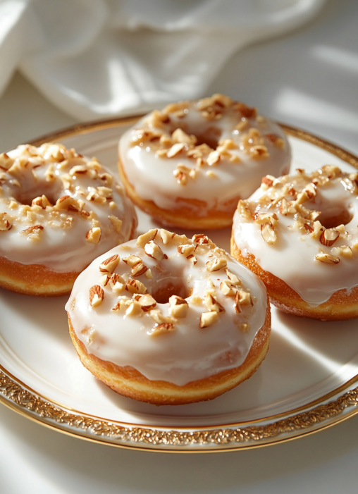 Vanilla Almond Glazed Donuts