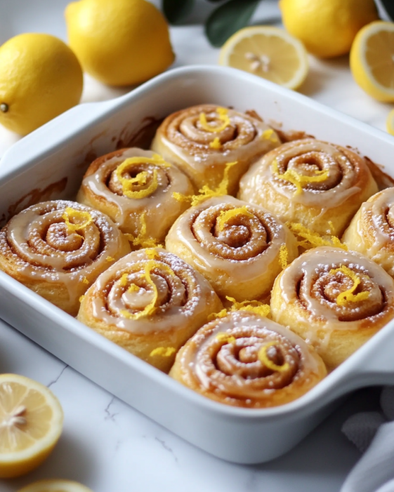 Lemon Sweet Rolls with Cream Cheese Glaze