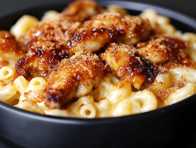Sweet and Spicy Honey Pepper Chicken with Creamy Macaroni Cheese: The Ultimate Comfort Meal!