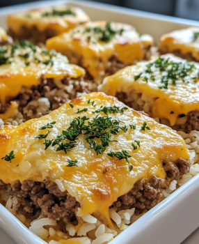 Cheesy Beef and Rice Casserole