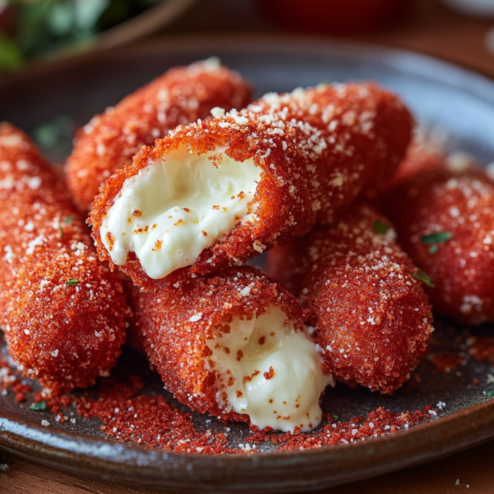 Hot Cheeto Mozzarella Sticks