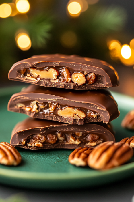 Easy Christmas Pecan Turtles