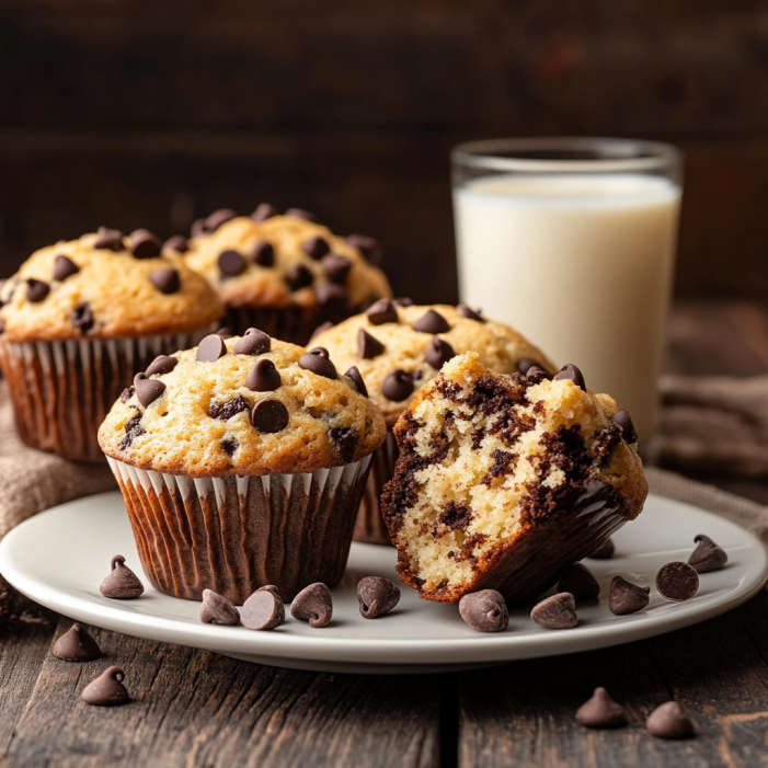 Easy Banana Chocolate Chip Muffins