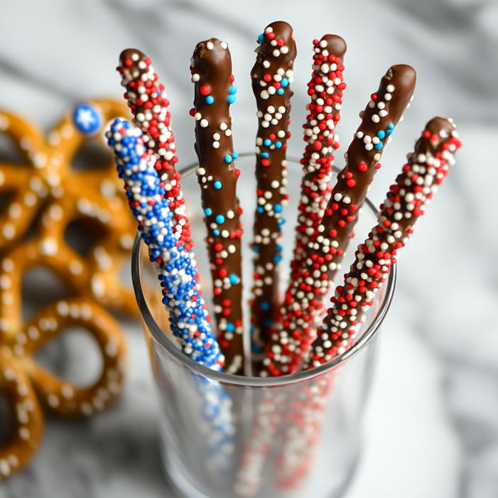 Patriotic Pretzel Rods